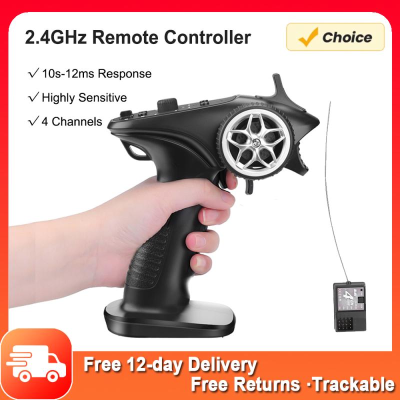GA-4H-TX 4CH 2.4GHz Remote Controller Digital Radio Transmitter w/ Receiver for 1/8 1/10 1/16 1/32 RC Car Boat Remote Controller