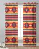 American Tribal Pattern Sheer Curtains for Living Room Decoration Window Curtains for Kitchen Tulle Voile Organza Curtains