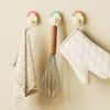 3Pcs Multicolored Wall Hooks Heavy Duty Removable Hangers for Keys Towels Bathroom Organization Accessories