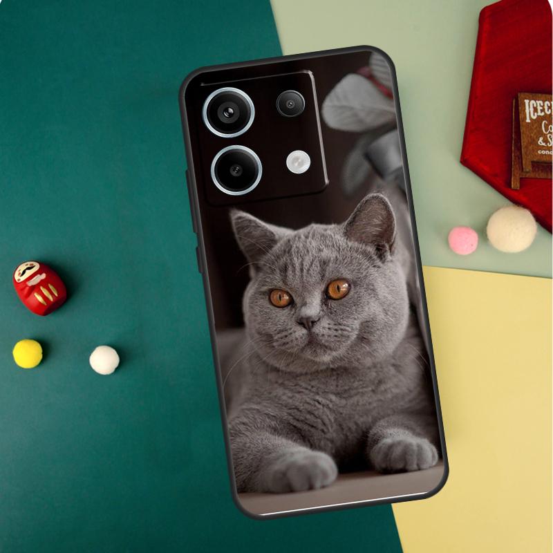 

Чехол для телефона Xiaomi Redmi Note 14 Pro 13 12 11 10 15 Pro Plus Redmi 15C 14C 13C 10C 12C 15 с изображением Британской короткошерстной кошки Funda Redmi 15C 5G