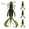 4Pcs 10CM/10G Soft Crayfish Lure with Sequins Realistic PVC Bionic Artificial Shrimp Bait Freshwater Saltwater Bass Trout Fishing Accessories