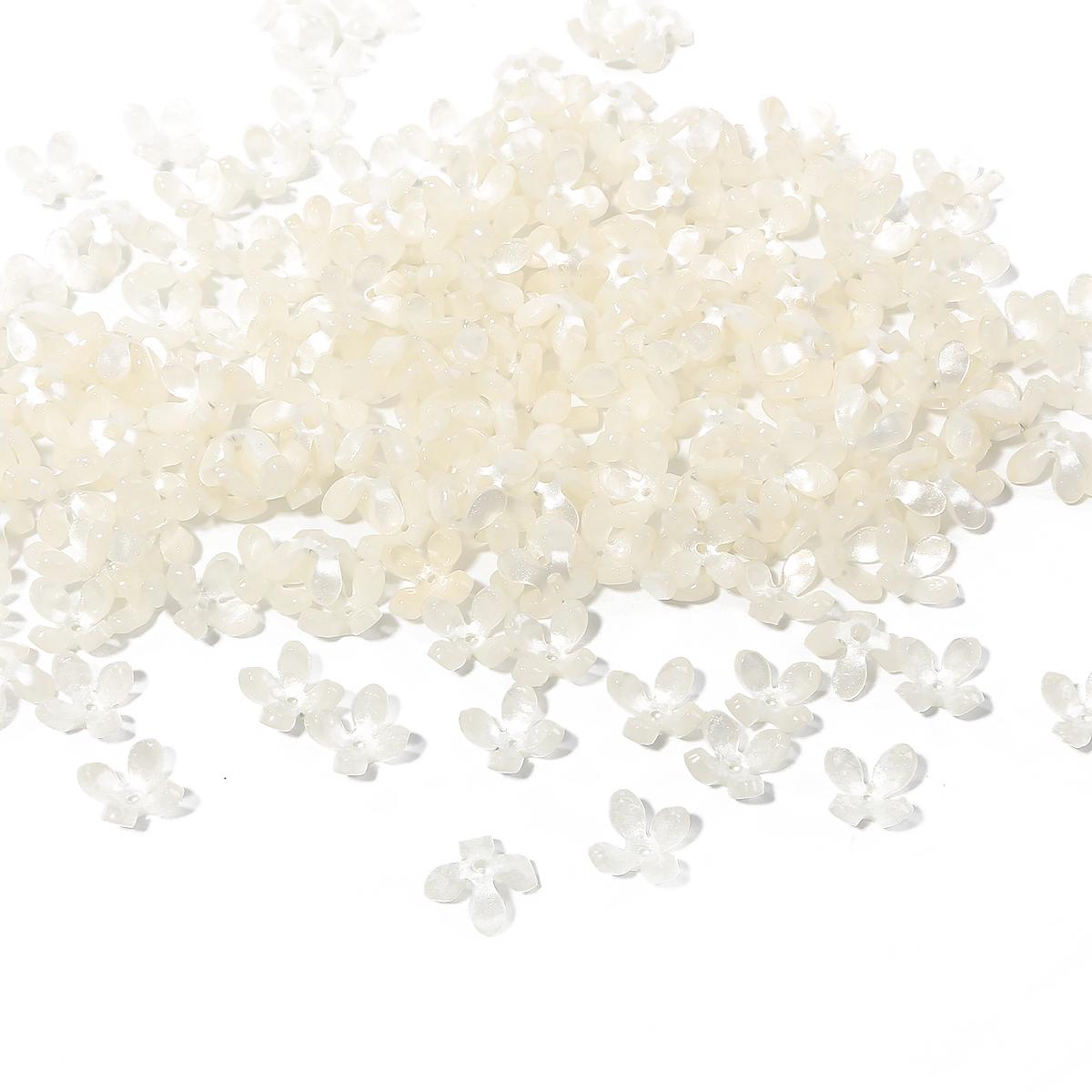 

10 шт. пластина из уксусной кислоты, лепестки османтуса, бусины для DIY, ожерелье, браслет, серьги, изготовление ювелирных изделий, аксессуары для рукоделия белый