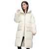 Women's windproof lightweight hooded fluffy warm and cold loose long casual sports jacket high quality fabric cotton jacket coat