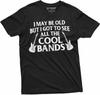 Men's Funny Music T-Shirt Cool Bands 90s 80s 70s Rock Tee Shirt Guitar Tshirt, Black, Large
