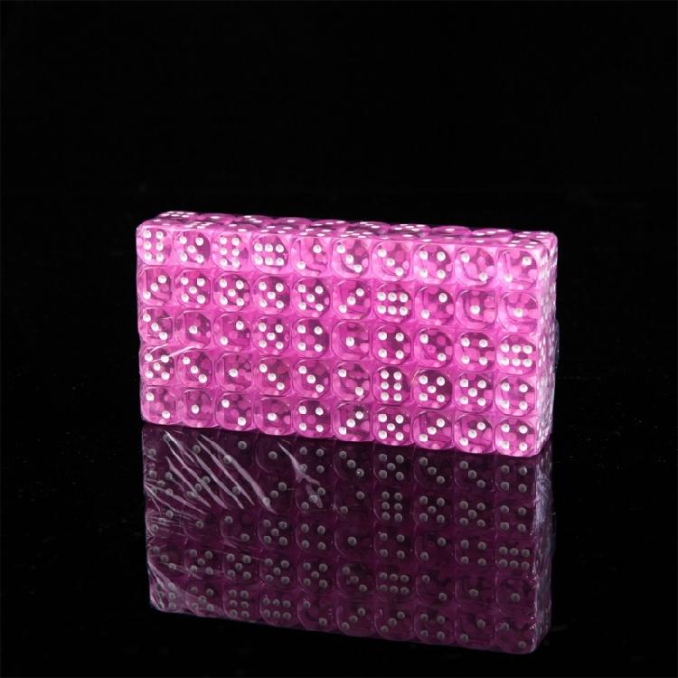 100Pcs 14mm Six Sided Dices Acrylics Dices Colored Game Dices Board Game Dices for Classroom and Party Game Supply