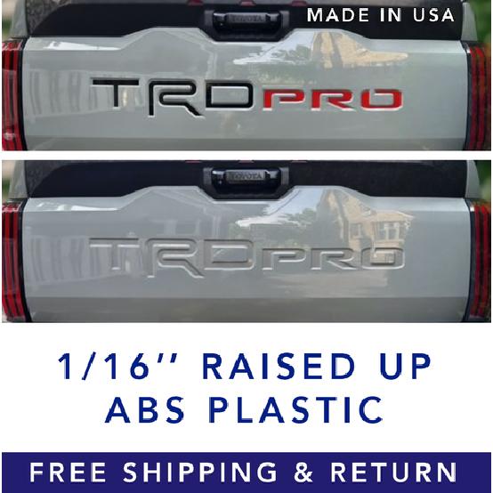 SET TUNDRA + TACOMA: BLACK RED TAILGATE Letters for TRD Pro   2024 2025