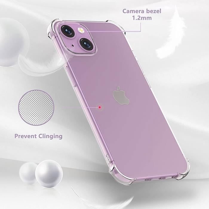 Coque de protection - BOOLING - iPhone 15 Plus - Silicone Antichoc - Transparent - Slim