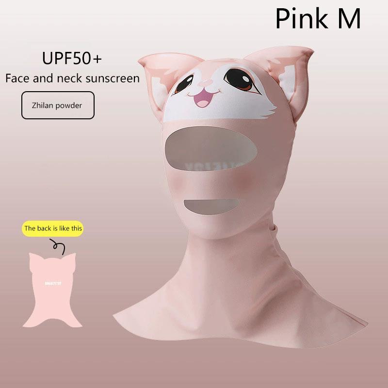 

Плавание Дайвинг Facekini УФ-защита от солнца Полнолицевая маска Голова Шея Покрытие Лица Эластичная Шапочка Для Плавания Дайвинг Водные Виды Спорта Одежда M розовый