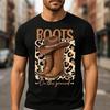 „Boots on the Ground“ Cowboy-Western-Stiefel-Grafik Unisex-T-Shirt