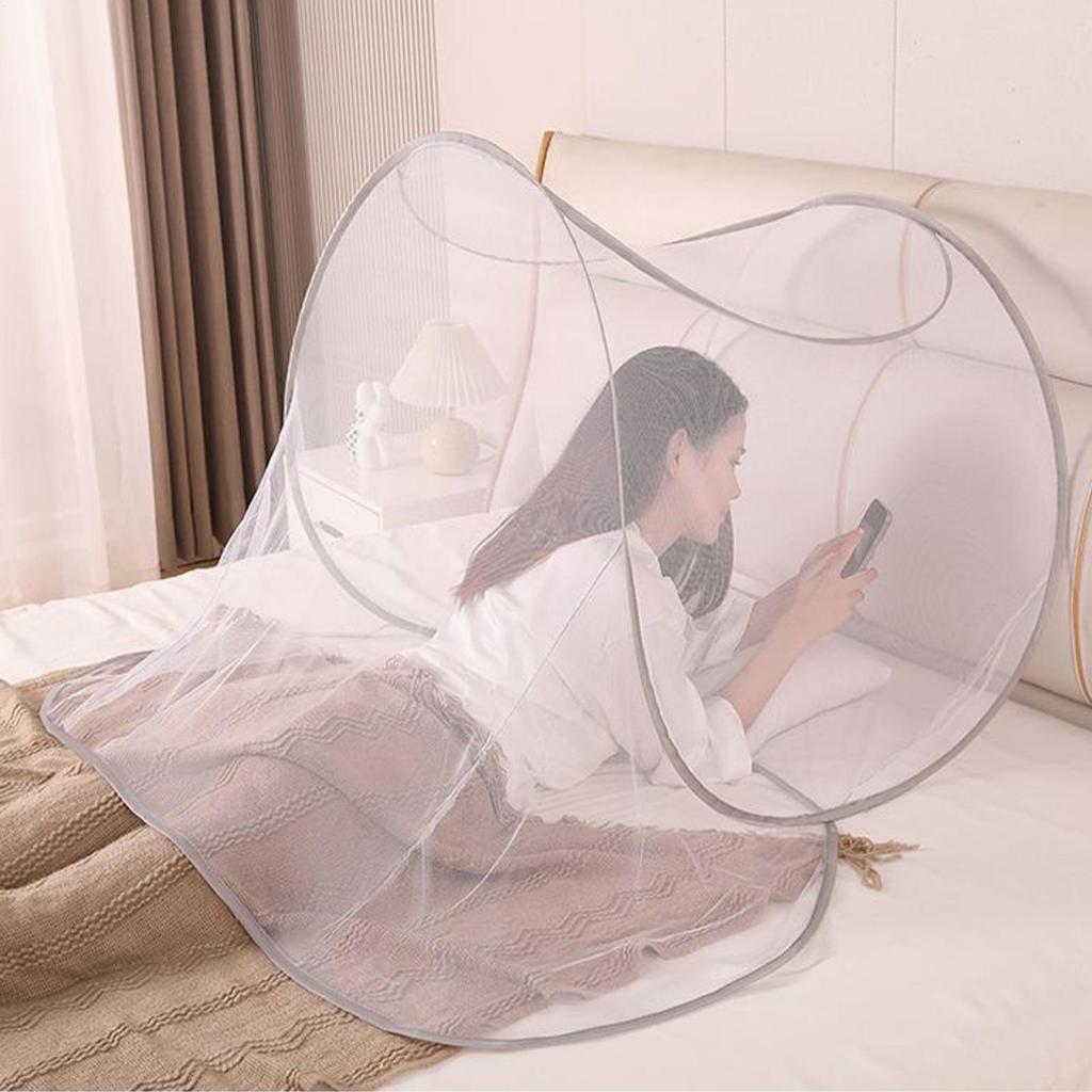 80x80cm Folding Mosquito Head Cover Portable Foldable Pop-up Cover Protection Sleeping Head Net For Adult Baby Face Protection
