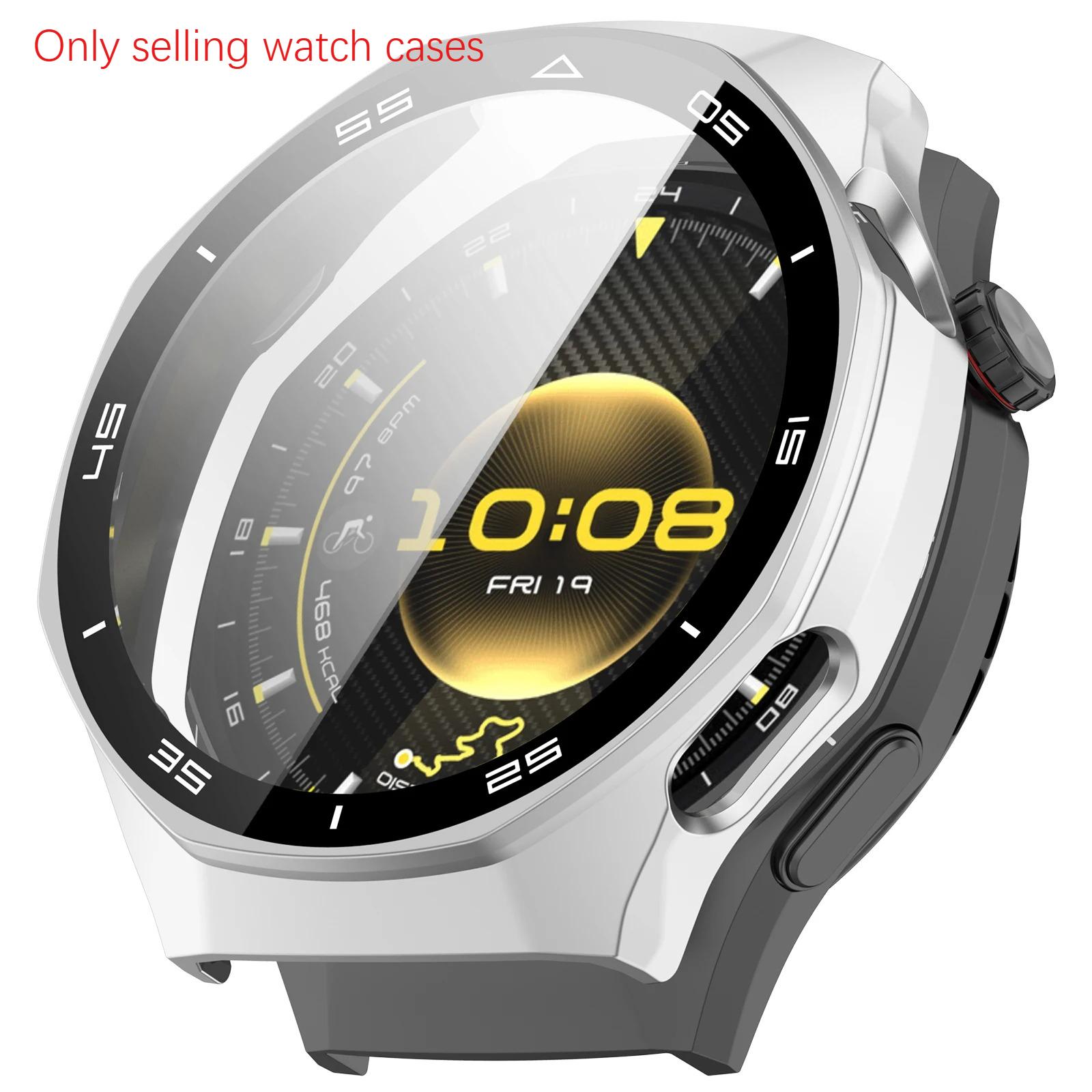 

Скло+Чохол для Huawei Watch GT6 Pro 46мм Скло Захист екрану від подряпин та Жорсткий захисний бампер з ПК для аксесуарів GT 6 For GT 6 pro 46mm срібний