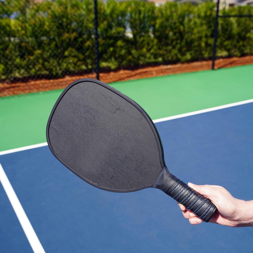 PATIKIL Pickleball Paddle Rectangular Rubber Pickleball Racket Dust Remover Bar Black 10x5x2.5cm Eraser, 5-Piece Cleaner,