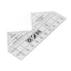 90 Degree Sewing Ruler Acrylic Triangular Hand 10in Sewing Cutting Double Strip Ruler for Garment