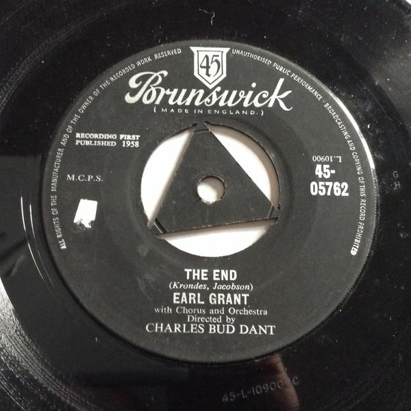 

7inch Record EARL GRANT - The End 4505762 Brunswick 1958 UK Jazz Used