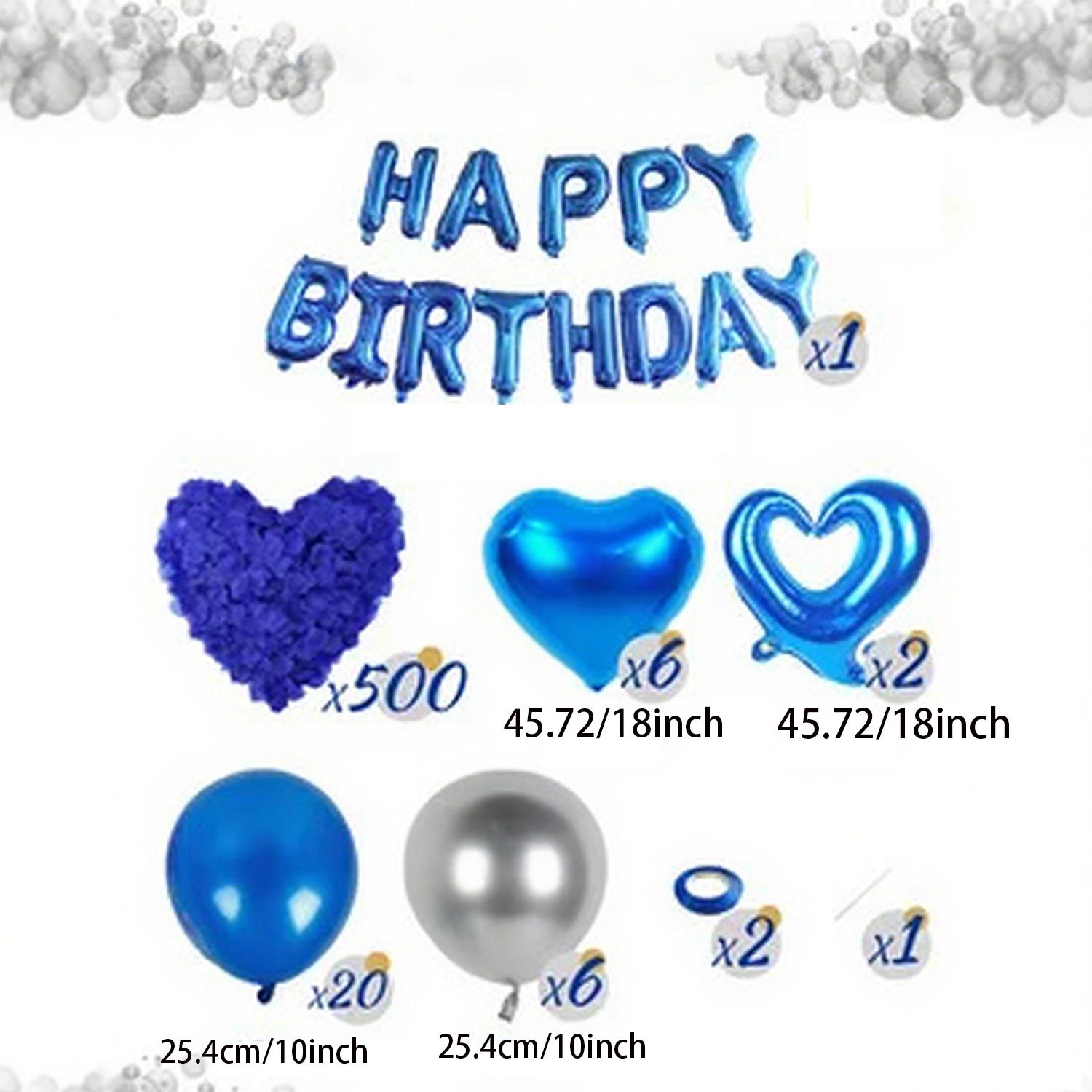 

Birthday Party Decoration Happy Birthday Letter Banner Polyester Balloon Suitable for Women and Men s Birthday Parties Other&Other синий