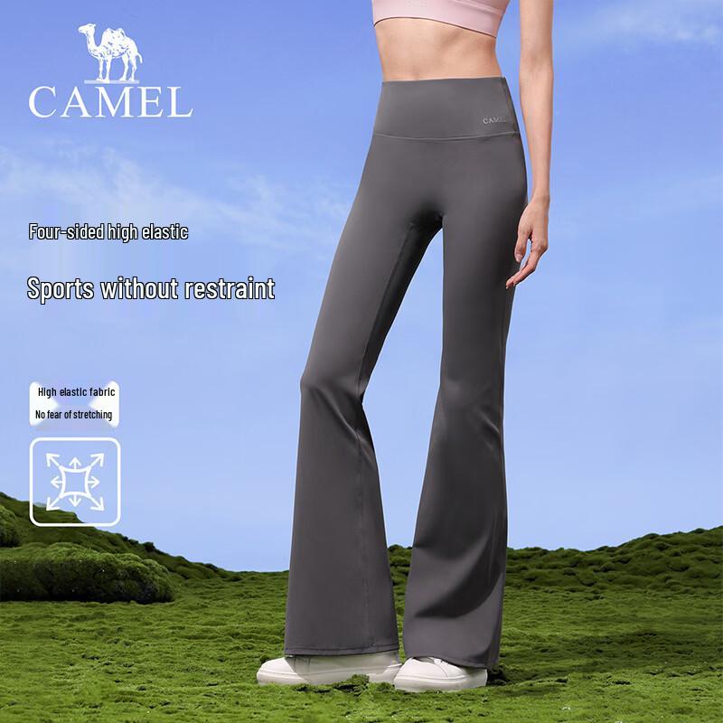 CAMEL Women's Micro-Flare High-Waist Fitness Pants
