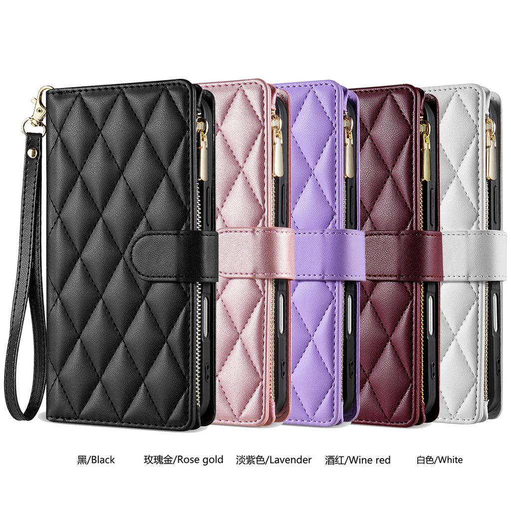 Custodia a Tracolla in Pelle per Samsung Galaxy S25 S24 S23 Ultra S22 S21 FE S20 S10 Plus Note 20 + Tasca con Zip Porta Carte Borsa Copertura