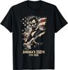 T-shirt Abraham Lincoln che suona la chitarra 4 luglio 250° Anniversario