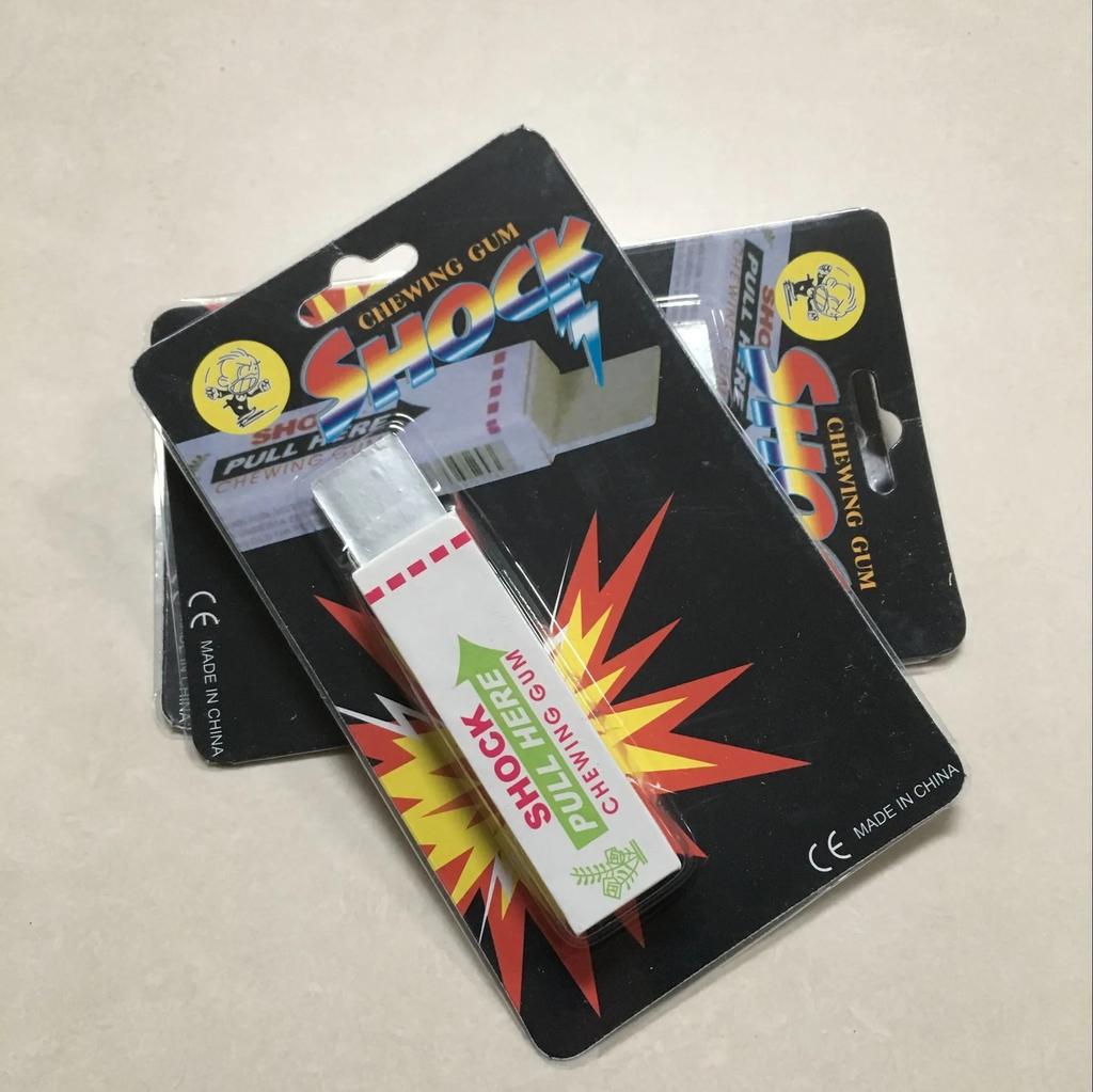 Electric Shock Joke Chewing Gum Pull Head Shocking Toy Gift Gadget Prank Trick Gag Funny Fantastic Electric Shock Chewing Gum