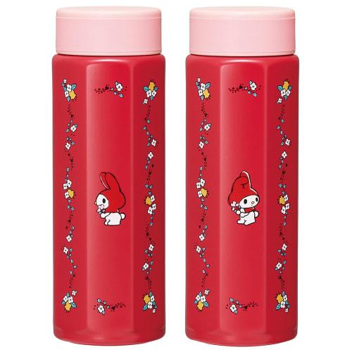 Skater Stainless Steel Mug Bottle, 500ml, Easy To Hold, Octagonal Shape, Insulated, My Melody, Flower Retro, Sanrio, STO5-A