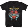 T-shirt Bon Jovi Cuore Spada per Uomo Donna Band Rock Album Tour Merch Musicale Regalo