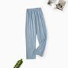 Pantaloni Pigiama a Quadri in Puro Cotone da Uomo - Larghi, Taglie Forti, Leggeri per Primavera, Estate e Autunno.