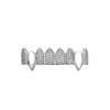 RACHELZ Fashion Glossy 8/8 Zircon Teeth Grillz Fangs Hip Hop CZ Stone Tooth Caps For Women Men Jewelry Halloween Gift