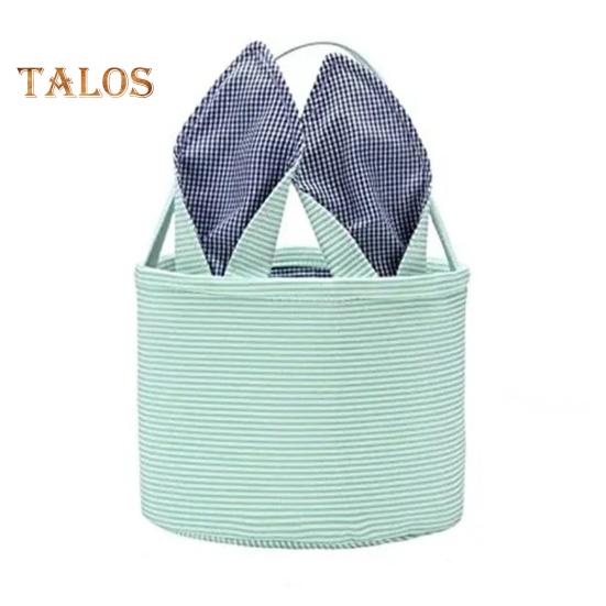 

Сумка для хранения в виде пасхального кролика с ручкой, складной дизайн, индивидуальный органайзер для хранения, сумка-тоут с ушками кролика зелёный