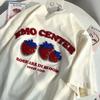 French Trendy Strawberry Graphic T-shirt with Loose Design for Men and Women Summer New Short Sleeve Couple Casual Top