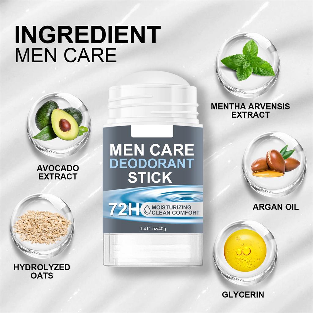 Men's Care Antiperspirant Stick, Moisturizing, Clean And Comfortable, Reducing Groin Friction, Lasting Freshness