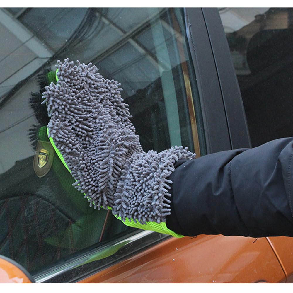 Biltvättshandskar, Biltvättshandskar, Dubbelsidiga, Biltvättsvante, Mikrofiberduk, Biltvätt