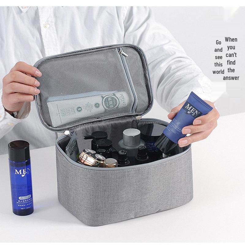Bag Large For Toiletry Waterproof Men Women Travel Fitness Fashionable Solid Color Portable Stylish Makeup Storage