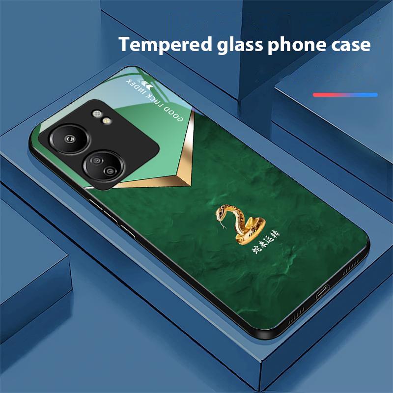 Snakes Come To Operate Für Xiaomi Redmi 13C Note13 12 Pro Plus 5G Note 9 13T Pro POCO X6 F5 F6 Schwarze Hülle aus gehärtetem Glas