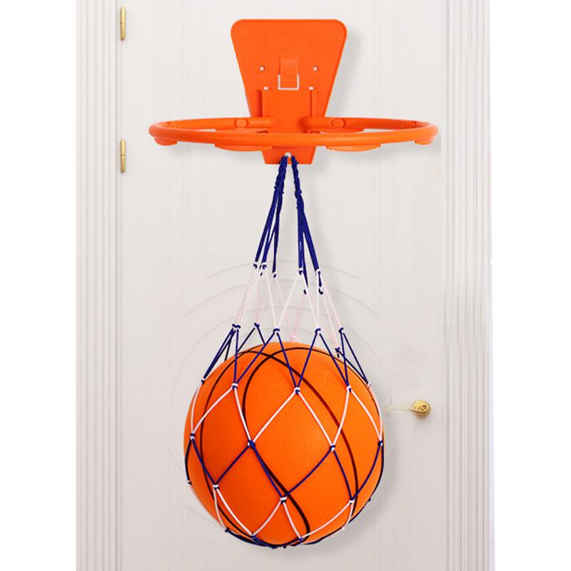 Wall Mounted Basketball Hoop With Basketball Mesh Indoor Door Hanging Basketball Goal Hoop Net For Kids