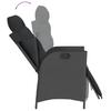 Vidaxl 7-Cz. Garden Furniture Set With Cushions, Black, Poly Rattan