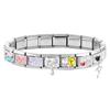 Shiny Colorful Crystal Butterfly Bow Knot Heart Italian Charm Links Fit 9mm Stainless Steel Bracelet Women Y2K DIY Making Gift