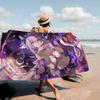 N-Nekomata Okayu Cartoon Microfiber Blanket Quick Drying Beach Towels Oversized Printing Super Absorbent Pool Towel Blanket