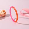 4Pcs/Set Semi Transparent Stackable Bangle Round Punk Bracelet Set Acrylic Cuff  Summer Jewelry