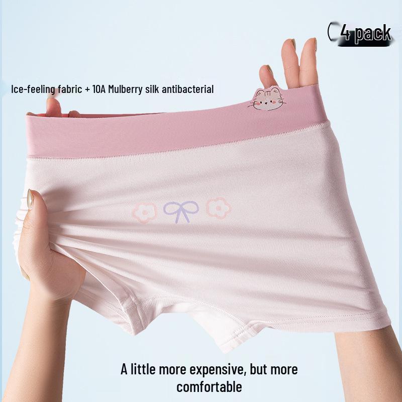 Girls’ Ice Silk Modal Boxer Briefs - Summer Thin, Toddler to Big Kid