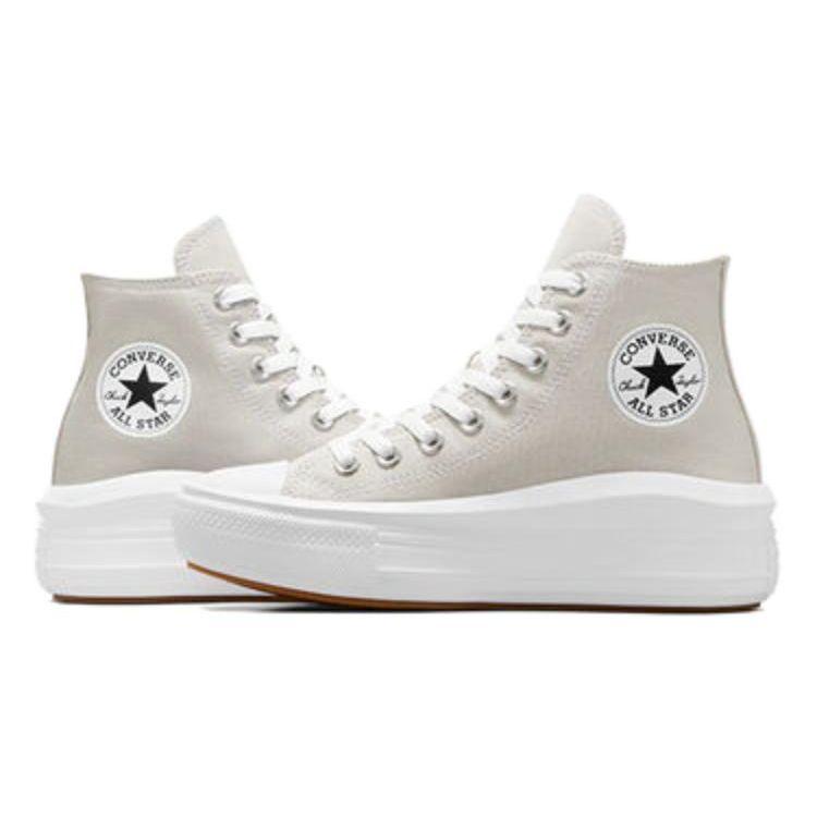 Converse Chuck Taylor All Star Move Platform High Beige White Women's Canvas Sneakers A07579C