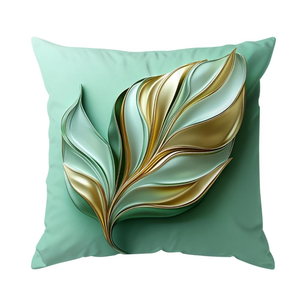 1/4pcs Golden Abstract Leaves Cushions Pillowcase Polyester Cushion Cover Throw Pillow Pillowcover Home Car Sofa Decor