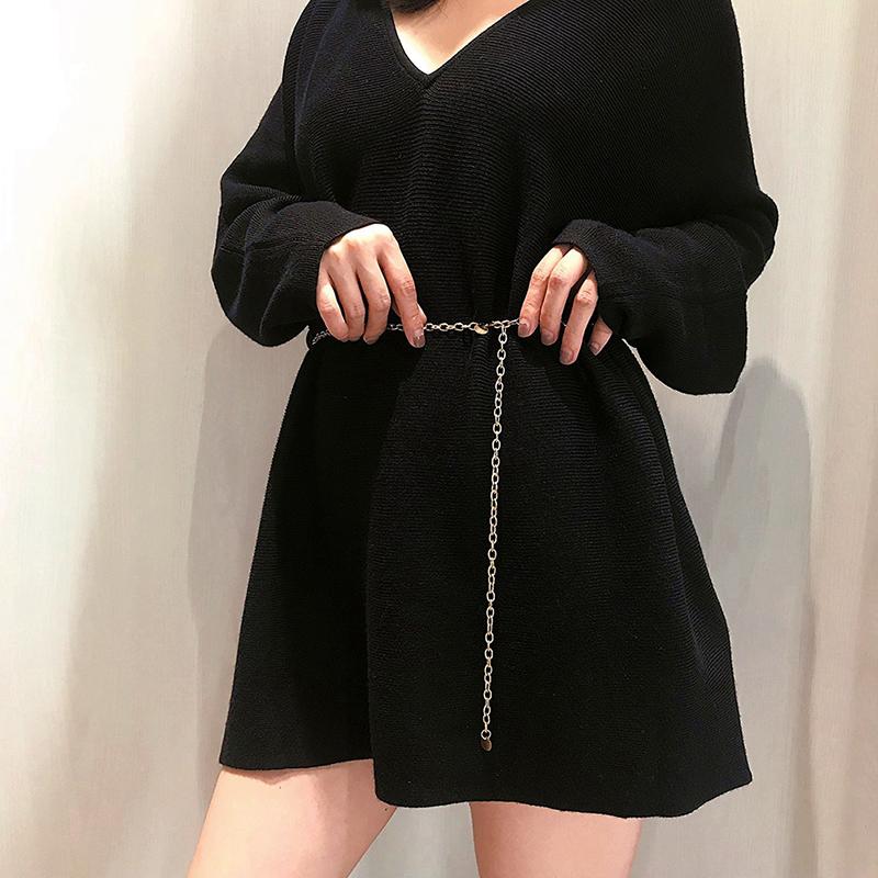 Fashion Women Lady Waist Chain Belt Metal Gold Silver Color Waistband Chain Belt