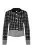 Women's Fashionable Stylish Cardigan Black Boucle Thread Patterned Jacket Look Knitwear Cardigan
