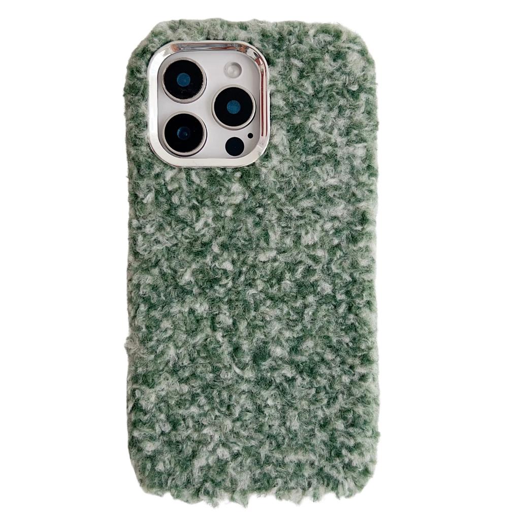 For iPhone 16 Pro Case Wool-Like Plush Soft TPU Protective Phone Cover
