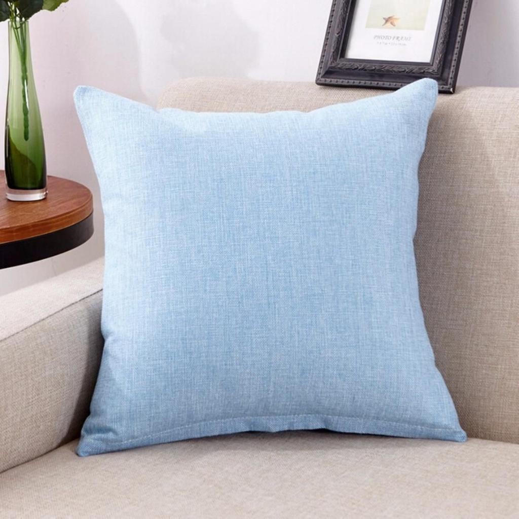 Luxurious Pure Color Cotton Linen Throw Pillow Cover For Home Office Sofa Decor