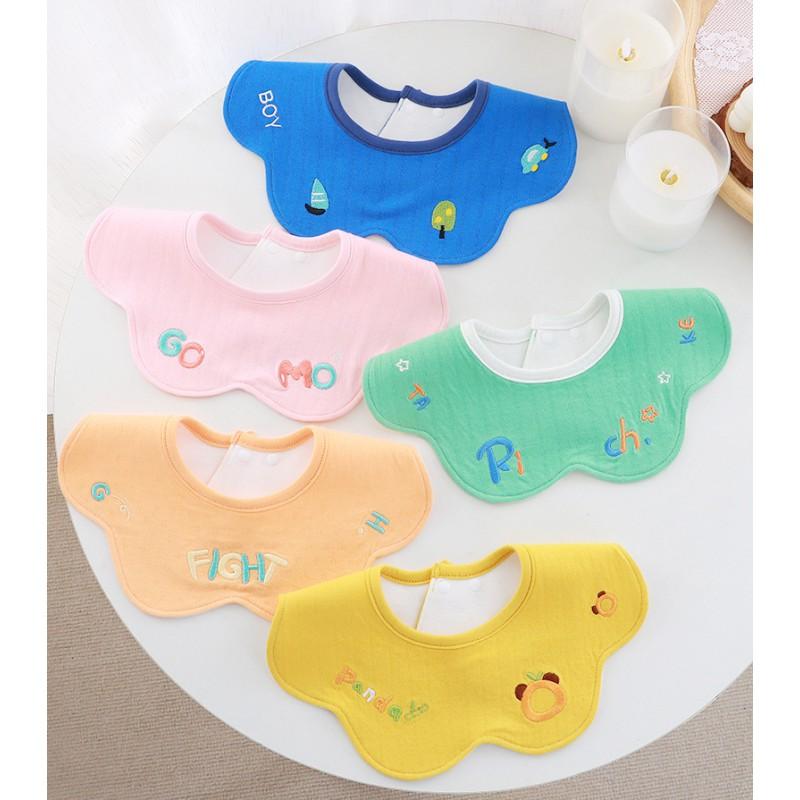 Baby Bibs Newborns Cotton Waterproof Drool Bib Unisex Infant Feeding With Animal Cartoon Print