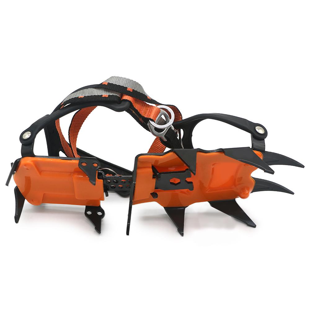 12 Teeth Ice Shoes   Crampons with   Straps, Snow Traction Clts for Climbing, Ski Mountaineering, Glacier Hiking and More, US 6-13.5 ,