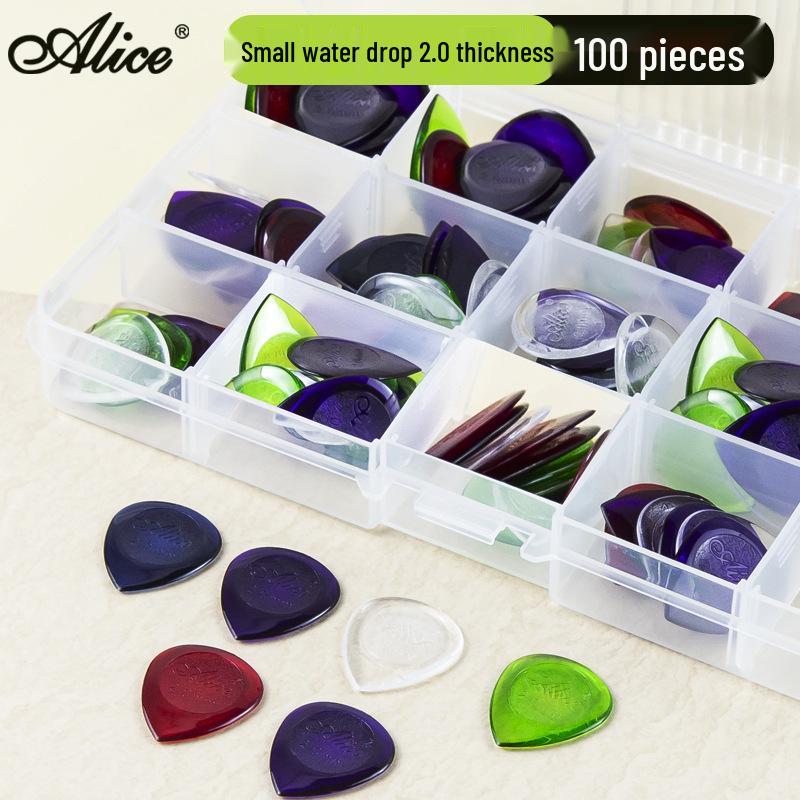 Alice Transparent Water Drop Bass Guitar Pick - Optional Thickness: 1.0mm, 2.0mm, 3.0mm