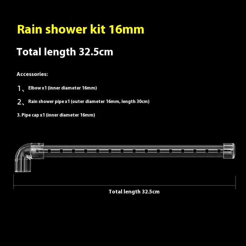 Aquarium Rain Spray Bar Outflow Pipe Transparent Acrylic Rain Shower Outlet Tube Kit Fish Tank External Filter Accessries