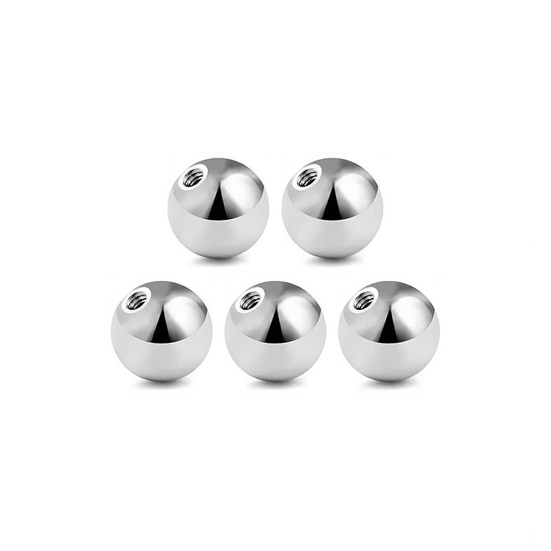5 Piezas Bolas de Repuesto Diferentes Tamaños Barra Labret Herradura Accesorios para Piercing Joyería Corporal de Acero Inoxidable